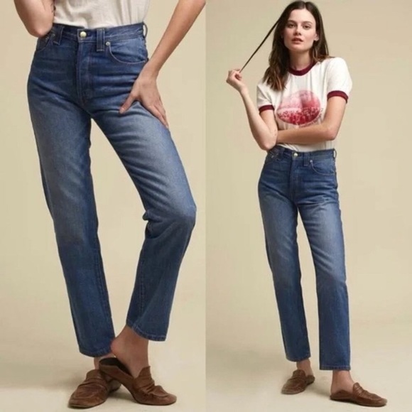 Stoned Immaculate Denim - STONED IMMACULATE Juliette High Rise Straight Jeans Size 26